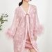 New Chinese-style Ostrich Bridal Robe, Luxurious Autumn Winter Feather Bathrobe, High-end Sleepwear And Home Wear_ecoleips.com