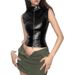 Aria Basics Aria Basics Cross-border European And American Style 2024 Summer New Women's Fashion Stand-up Collar Sexy Backless Slim-fit Cropped_ecoleips.com