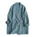 Italian High-End Minimalist Cotton Linen Long Sleeved Jacket For Women's Spring And Autumn Fashion, Age Reducing Casual_ecoleips.com
