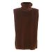 2026 Autumn New Women's Fashion European And American Style Solid Color High Neck Furry Vest Sleeveless Waistcoat Top_ecoleips.com
