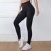 Women's Slim Fit Comfortable Yoga Pants Solid Color Wide Waist Belt Leggings_ecoleips.com