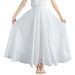 K Artistic Plus Size Half Skirt With Elastic Waistband A-line Skirt, Long Style, Solid Color, Ethnic Style, Big Swing Skirt_ecoleips.com