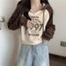 European American Style Short Raglan Sleeve Sweatshirt Women, Real Shot, New Spring And Autumn Model, Loose Fit,_ecoleips.com