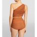 Women's Clothing Women's One Shoulder Bikini Retro Style Swimsuit Set Quick-Dry Polyester Mesh Splicing Modest Coverage Two Piece Summer Beachwear_ecoleips.com