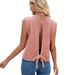 Euroean And American Cross-border Foreign Trade New Summer Women's Vest, AliExress Knitted Back-slit Sweater_ecoleips.com