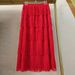 2025 Spring New Korean Style Tassel Fashion Versatile Elastic Waist Solid Color Patchwork Pleated Skirt For Women_ecoleips.com