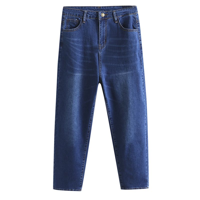 High Waist Plus Size Women's Jeans Loose Fit Harem Pants With 3D Decoration Up To 200 Kg Capacity_ecoleips.com
