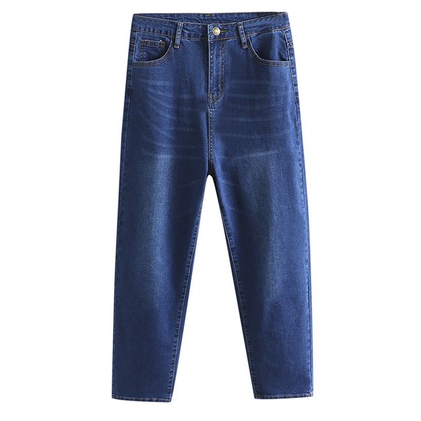 High Waist Plus Size Women's Jeans Loose Fit Harem Pants With 3D Decoration Up To 200 Kg Capacity_ecoleips.com