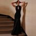 Women’s Hollow Out Solid Color Patchwork Slim Fit Long Dress Elegant Temperament Womenswear Dress_ecoleips.com