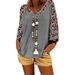 Aria Basics Aria Basics New European And American Spring/Summer Women's Leopard Print Short Sleeve 2024 Patchwork T-Shirt Top,_ecoleips.com