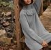 Oversized High-Neck Fringe Sweater – Chunky Knit Tunic Dress (S-XXXL, 7 Colors)_ecoleips.com