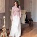 Modest Abaya Dress Women's Elegant Long Sleeved Color Blocked Dress Autumn Fashion Pleated Skirt Year Round Polyester_ecoleips.com