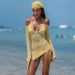 Women's Tie-Up One-Shoulder Long-Sleeved Slim-Fit Beach Dress See through Sexy Bodycon Style European American New Fashion 2025_ecoleips.com