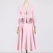 Women's Clothing Retro Palace Style Suit Spring New Style Suit Collar Three Dimensional Flower Patchwork Jacket High Waist Skirt For Women_ecoleips.com