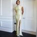 Summer New Fashionable Slim Fit Lace Cheongsam Long Dress Slit For American Women_ecoleips.com