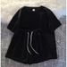 Pink Casual Sports Suit For Women, New Summer Style, Plus Size, Loose Fit, Slimming, Short-sleeved Top And Shorts Set_ecoleips.com