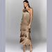 Women's Clothing Fashion Halter Neck Tassel Backless Slit Dress_ecoleips.com