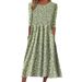 Cross-border Women's Clothing European And American Style Waist-cinching Printed Short-sleeve 2023 Summer New_ecoleips.com