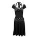 AD002 European American Cross-border New Sexy Fashion Slim-fit Printed Patchwork Halter Top And Versatile Skirt 2-piece_ecoleips.com