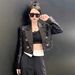 Cross-border Foreign Trade Short-length Tweed-style Sequined Cardigan With A Blazer Collar, Long-sleeved Women's Jacket,_ecoleips.com