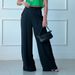 Women's Clothing Thin Trousers Solid Color Loose Pleated Wide Leg Casual Trousers Elastic Waist_ecoleips.com