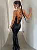 Mozision Elegant Satin Backless Maxi Dress For Women Gown Summer Spaghetti Strap Sleeveless Night Club Party Long Dress Vestido_ecoleips.com