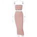 2025 New Women's Autumn Strapless Top Slim Fit Bodycon Skirt Set_ecoleips.com