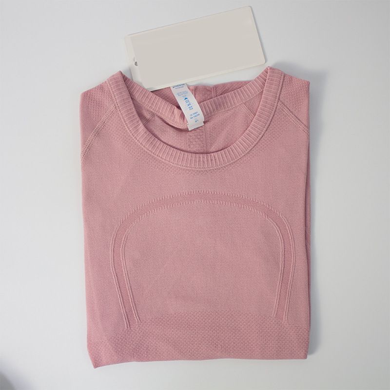 Women's High Elasticity Sports T-Shirt Short Sleeve Seamless Moisture Wicking Knit Fitness Tight Fitting Fashionable_ecoleips.com