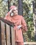 Women's Clothing Modest Abaya Dress– Premium Polyester-Spandex Blend Long Sleeve Set With Adjustable Tie Detail, Wrinkle-Resistant Office Wear_ecoleips.com
