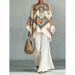 New Women's 3D Printed Wide Leg Pants Set American Style Loose Fit Summer Fashion Vacation Two Piece Set_ecoleips.com