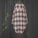 Large Size Women's Spring Literary Retro Casual Checkered Long-Sleeved Shirt_ecoleips.com