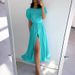 Women's Clothing Summer New Style Pure Color Temperament Slim High Waist Cardigan Button Dress_ecoleips.com