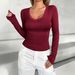 DiYun European And American Casual Versatile Solid Color Long-Sleeve Vest T-Shirt Women's Clothing 2025_ecoleips.com