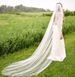 Women's Clothing Long Trailing Wedding Veil Wedding Dress Accessories Plain Yarn White Nude Yarn_ecoleips.com