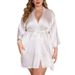 Aria Basics Yaoteng's New Cross-border Pajamas For Women, Plus-size Robe, Loose And Comfortable Bathrobe, Ice Silk Home Wear WP22376_ecoleips.com