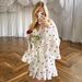 Aria Basics Women's European American Style Pajamas, Spring-summer 2026 New Product, Double-layer Crepe Cotton With Ruffle Trim,_ecoleips.com