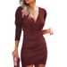 Pink Cotton Slim Embroidered Short Neck Neck Midi Mini Winter End Tie Zipper Printed Wrinkle Comfortable Garment Gown_ecoleips.com