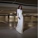 Sexy Fashion Women's round Neck Dress Slim Fit Solid Color European American Style Cross Pleated Waist Temperament Dress_ecoleips.com