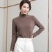Women's High-Neck Thermal Shirt – Soft Australian Fleece, Warm & Breathable, Slim Fit (Long Sleeve, Versatile Layering Essential)_ecoleips.com
