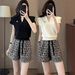 Fashion Women's Two Piece Set Summer Versatile Slimming Youthful Short Sleeved Top And Shorts Outfit For Women_ecoleips.com