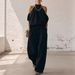 Women's Clothing Summer Women's Casual Set Off Shoulder Halter Neck Top With High Waist Wide Leg Pants Style_ecoleips.com