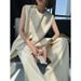 Women's Clothing Fashion Casual Two Piece Women's Summer New Irregular Sleeveless Vest Top High Waist Wide Leg Pants Suit Trendy_ecoleips.com