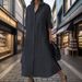 Women's Clothing Color Long Sleeved Cardigan Shirt Casual Loose Irregular Slit Cotton And Linen Long Skirt_ecoleips.com