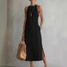 Women's Solid Color Long Shirt Casual Fashion Dress American Style Loose Fit_ecoleips.com
