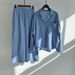 Women's Clothing Women's 2 Piece Set Muslim Sets Vintage Plus Size Cotton And Linen Shirt Set High Waist Loose Trousers_ecoleips.com