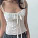 Vacation-style Jacquard Lace-up Vintage European And American Summer Bust-enhancing Hot Girl Tank Top, Short Slim-fit_ecoleips.com