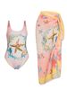 Women’s Clothing new printed bikini three piece swimsuit for women sexy backless triangle lace up swimsuit_ecoleips.com