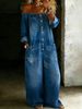 2026 Spring Fashion Single Breasted Shoulderless Strap Pants With Loose Water Washed Cowboy Jumpsuit For Women_ecoleips.com