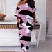 Women's plus Size Geometric Print Two-Piece Set Casual Fashion Skirt And Top Ensemble_ecoleips.com