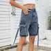Women's Clothing Women's Summer New Fashion Washed Denim Workwear Shorts_ecoleips.com